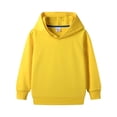 thumbnail image 1 of Sopiago Hoodie for Boys Soft Fleece Pullover Hooded Sweatshirt Classic Casual Solid Color Fall Winter Clothes Yellow,8-9 Years, 1 of 4