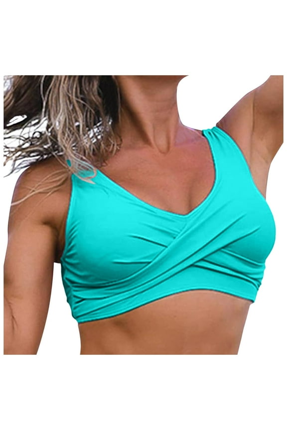 Hottest Women's Front Bikini Top V Neck Push Up Padded Swimsuit Top Swimsuit GN2,S