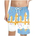thumbnail image 1 of Sopiago Icecream Shorts Boys Summer Graphic Boho Paisley Print Youth Baseball Shorts Kids Drawstring High Waisted Athletic Shorts with Pockets (Sky Blue,5-6 Years), 1 of 7