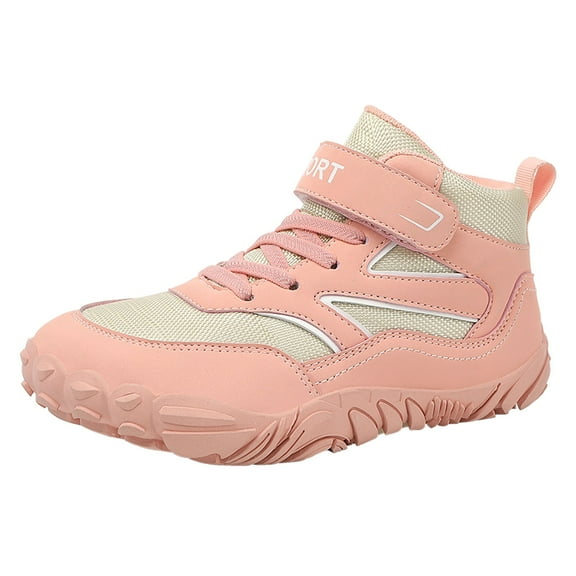 Sopiago Kids Boys Girls Hiking Shoes Wide Toe Box Hiking Boots Barefoot Outdoor Shoes for Walking Climbing Running Pink (Little kid/Big kid),2