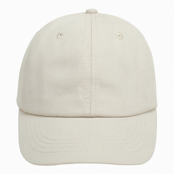 Sopiago Kids Washed Low Profile Cotton and Denim UPF 50+ Plain Baseball Cap Hat Beige,1 Years