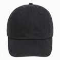 thumbnail image 1 of Sopiago Kids Washed Low Profile Cotton and Denim UPF 50+ Plain Baseball Cap Hat Black,1 Years, 1 of 9