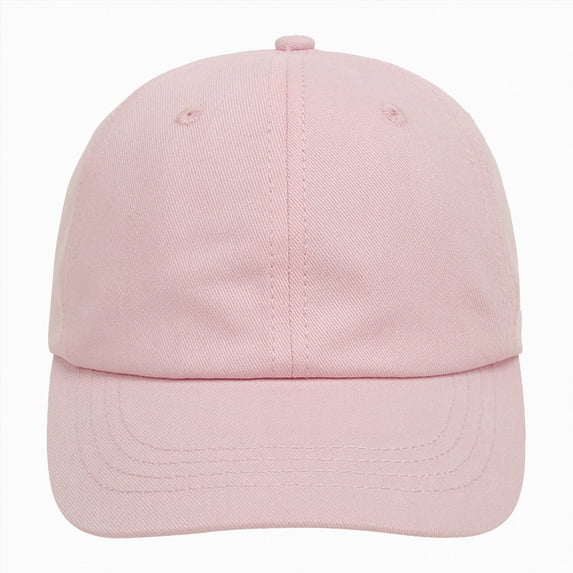 Sopiago Kids Washed Low Profile Cotton and Denim UPF 50+ Plain Baseball Cap Hat Pink,2 Years