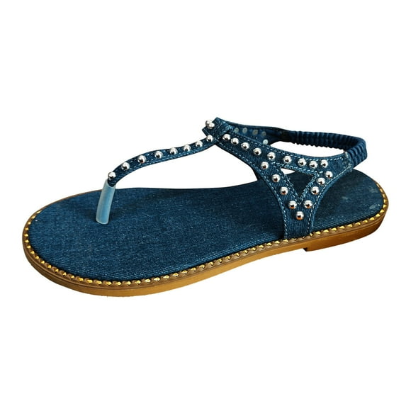 Sopiago Ladies Sandals Women's Porto Rope Sandal Blue,7