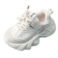 thumbnail image 1 of Sopiago Little Girls Sneakers Mesh Breathable Lace Up Soft Sports Shoes Lightweight Shoes Girl Beige (Toddler/Little Kid),9.5, 1 of 6