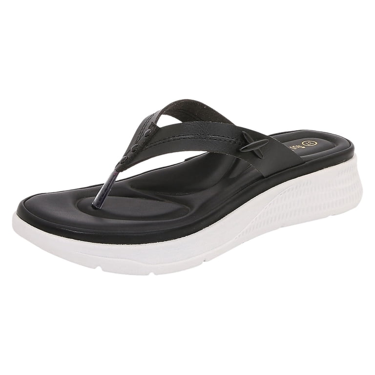Sopiago Memory Foam Flip Flops for Women Women display picture 2