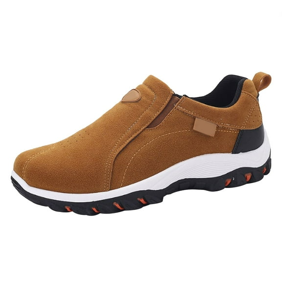 Sopiago Men Loafer Casual Canvas Walking Shoes Comfortable Lightweight Slip On Shoes for Men Brown,7