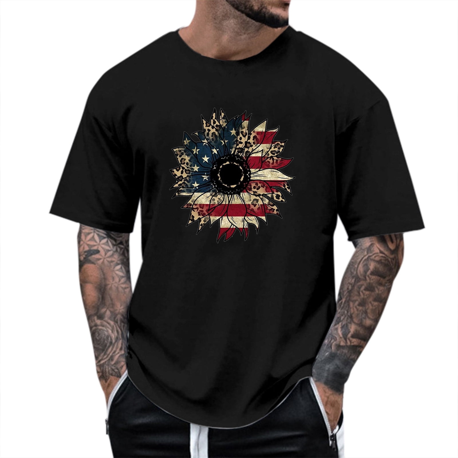 Sopiago Men'S Independence Day Men's 4th of July Shirts American Flag ...