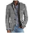 thumbnail image 1 of Sopiago Men's Classic Plaid Sport Coats Casual One Button Single Notched Lapel Checked Jacket Suit for Men Black,L, 1 of 4