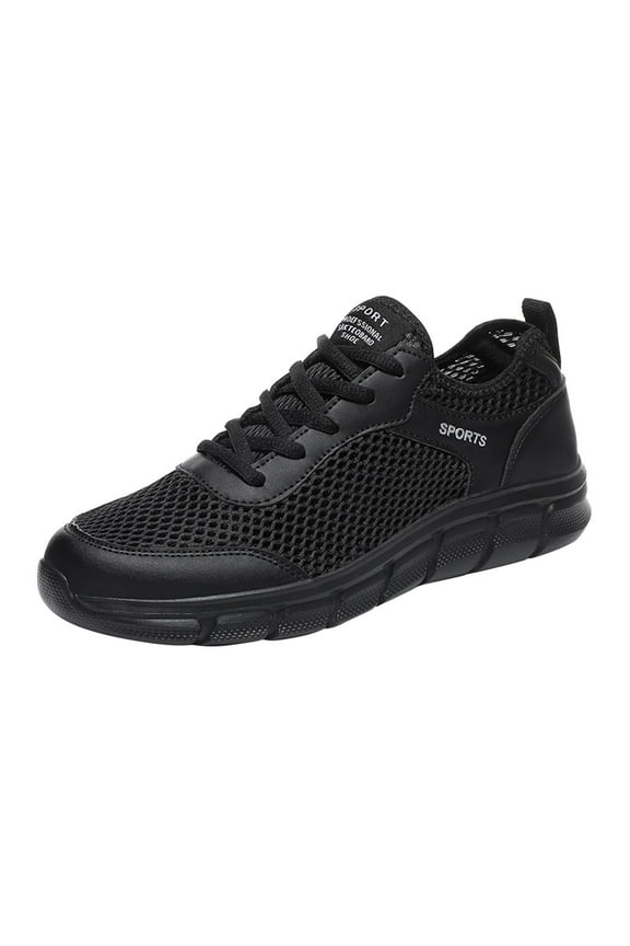 Men’s Low Profile Casual Trainers, Black, 12