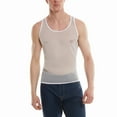 thumbnail image 1 of Sopiago Men's Mesh Fishnet Fitted Sleeveless Muscle Top Muscle Tank Tops for Men White,S, 1 of 6