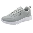 thumbnail image 1 of Sopiago Men's Sneakers Leather Running Shoes Trainers Sneaker Casual Walking Shoes Grey,11.5, 1 of 6
