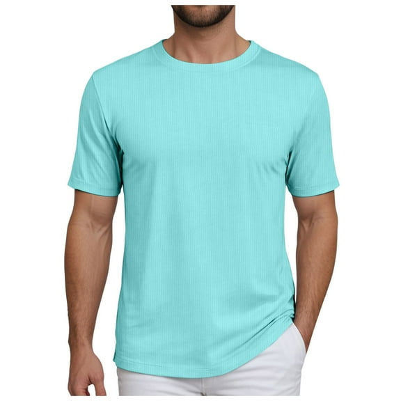 Sopiago Mens Casual Slim Fit Short Sleeve Crew Neck T-Shirts Soft Lightweight T-Shirts for Men Mint Green,3XL
