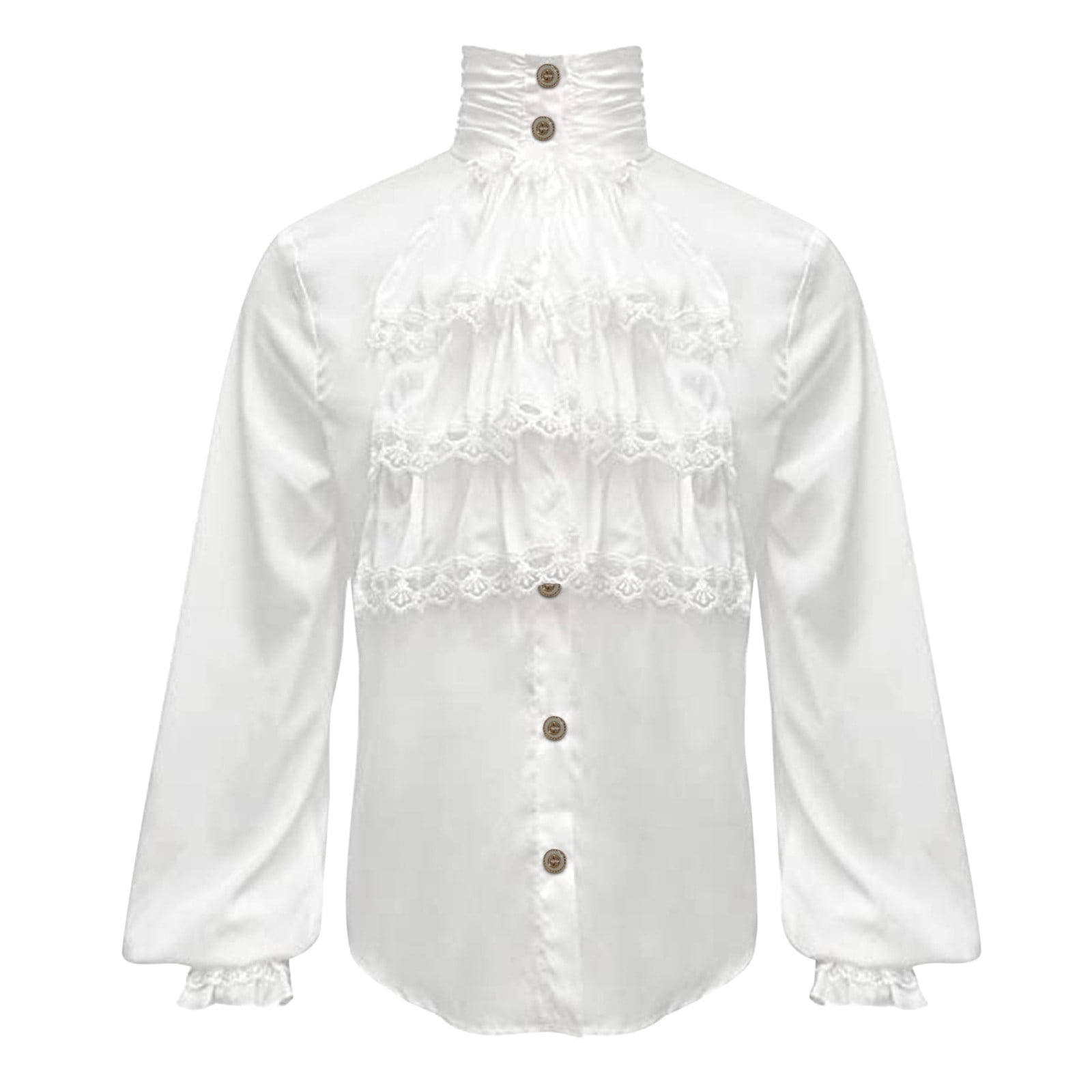 Sopiago Mens Pirate Shirt Ruffle Renaissance Victorian Vampire Poet ...