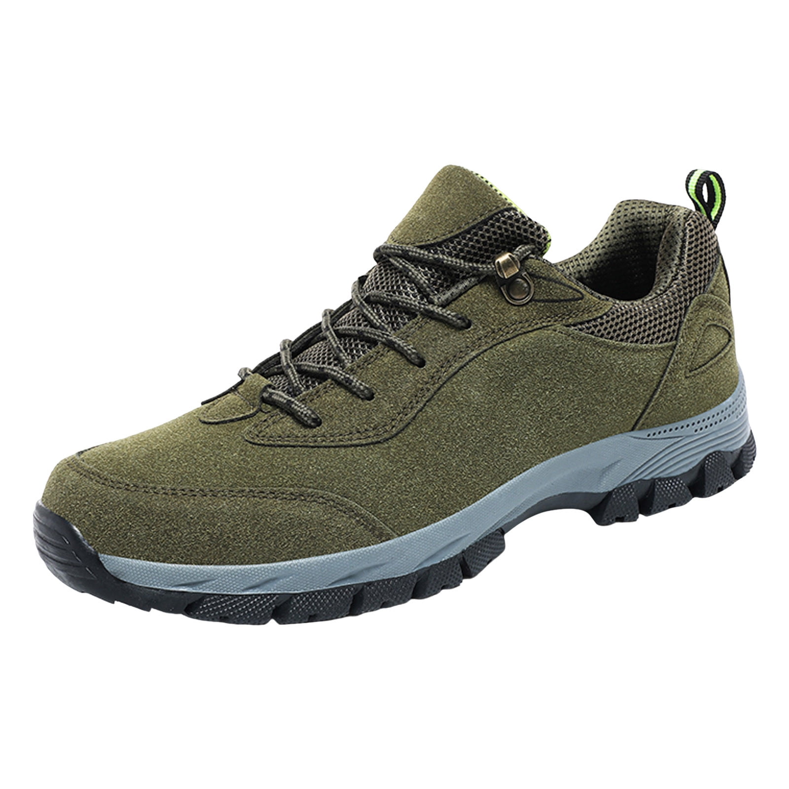 Mens Sneakers Men's Knit Walking Sneakers, Wide Width Green,45