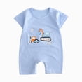 thumbnail image 1 of Sopiago Newborn Baby Boy Clothes Infant Romper Cute Pattern Essential Short Sleeve Summer Spring Clothing 0-24M Baby Boy's Clothing Light Blue,9-12 Months, 1 of 4