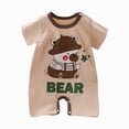 thumbnail image 1 of Sopiago Newborn Baby Boy Clothes Infant Romper Cute Pattern Essential Short Sleeve Summer Spring Clothing 0-24M Rompers Baby Boy Khaki,9-12 Months, 1 of 5