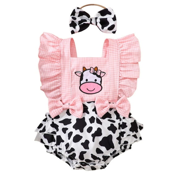 Sopiago Baby Girl Clothes Rompers for Baby Girls Summer Jumpsuits Short Sleeve Romper Baby Clothes Girl (Pink,12-18 Months)