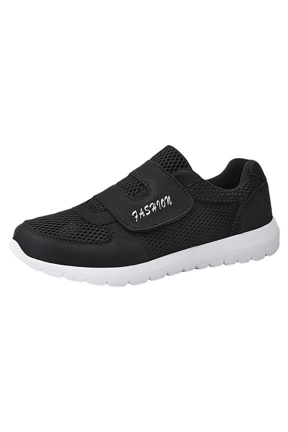 Non Slip Work Shoes for Men Mens Sneakers Slip-on Athletic Walking Running Sports Shoes Lightweight Training Shoes Black,40