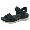 thumbnail image 1 of Sopiago Platform Sandals Women Women's Footbed Slide Sandals Black,8.5, 1 of 7