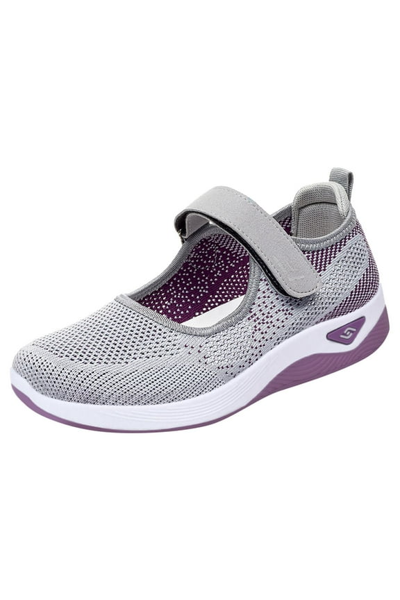 Platform Sneakers for Women Fashion Sneakers for Women Women's Platform Wedge Athletic Tennis Walking Shoes Slip On Mesh Casual Fashion Sneakers Grey,38