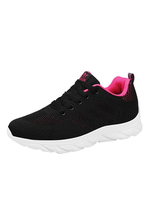 Platform Sneakers for Women Women'S Lace-Up Sneakers Fashion Lightweight Leather Platform Sports Shoes Runing Walking Shoes Pink,40