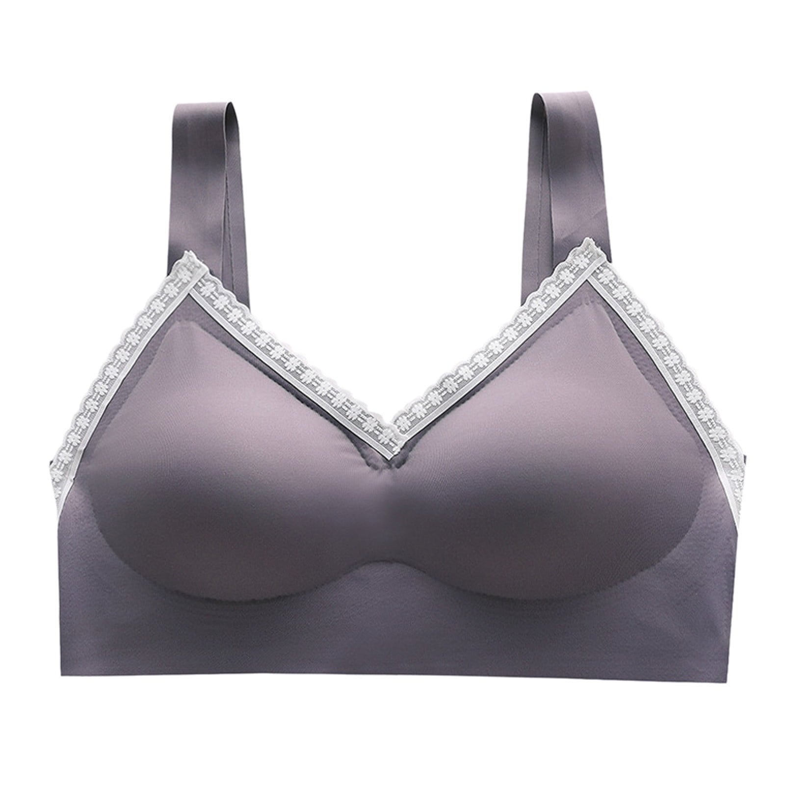 Sopiago Plus Size Lingerie Women's Deep V Plunge Padded Push Up Bra