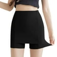 thumbnail image 1 of Sopiago Plus Size Slip Shorts for Women Under Dress High Waisted Smoothing Shapewear Shorts Black,XL, 1 of 7