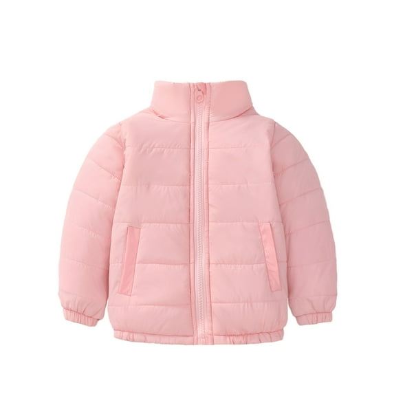 Sopiago Puffer Jackets for Boys Girls Packable Down-Alternative Warm Coat Outerwear for Toddler Pink,5-6 Years