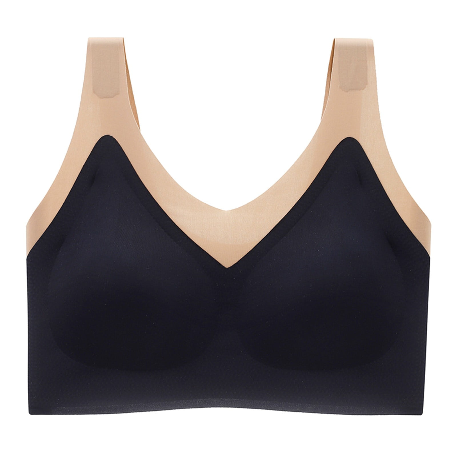 Sopiago Push Up Bra Women's Wirefree Bras Seamless Full Coverage Plus Size Sports Bra for