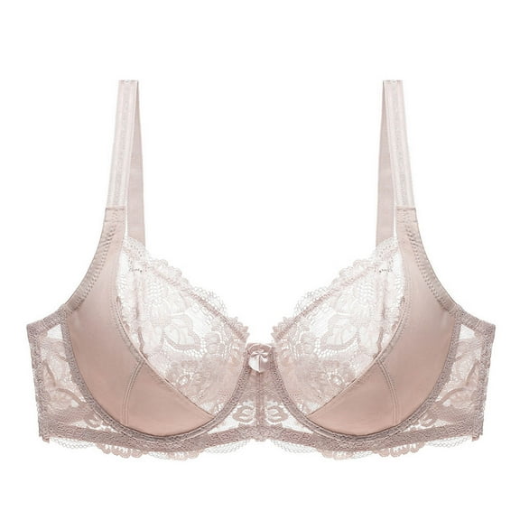 Sopiago Push Up Padded Bras for Women T Shirt Everyday Bra Seamless Underwire Support Women Bras Khaki,42