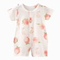 thumbnail image 1 of Sopiago Romper Baby Boy One-Piece Infant Girl Cotton for 0-24 Months Infant Baby Cotton Double Button Climbing Suit Watermelon Red,12-18 Months, 1 of 4