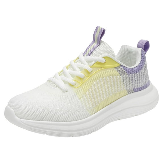 Sopiago Running Shoes For Women Women's Air Running Shoes Walking Tennis Fashion Sneakers Casual Comfortable Breathable Jogging Shoes Yellow,39