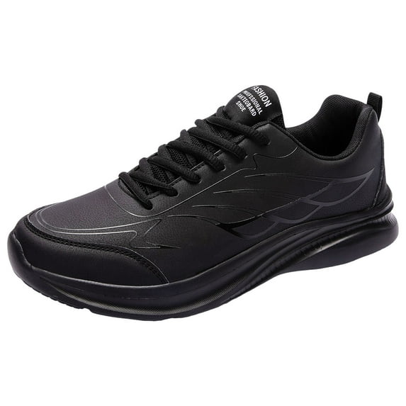 Sopiago Running Shoes for Men Men's Crossbar Slip-on Sneaker, Wide Width Available Black,42
