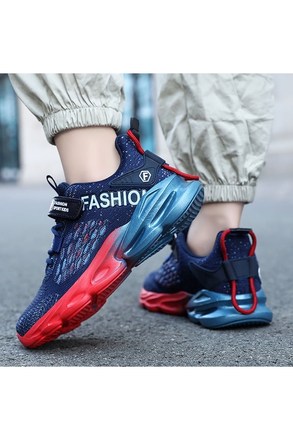 Shoes Boys Breathable Lightweight Mesh Athletic Shoes Outdoor Sport Casual Shoes Training Sneakers for Boys Dark Blue (Little kid/Big kid),5