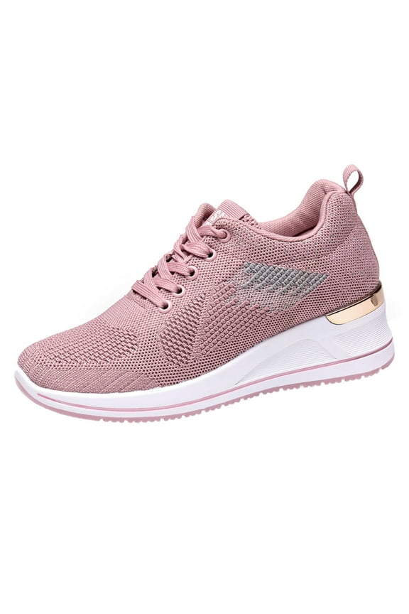 Slip On Sneakers Women Womens Star Vital ShoesLadies Training Running Walking Pink,41