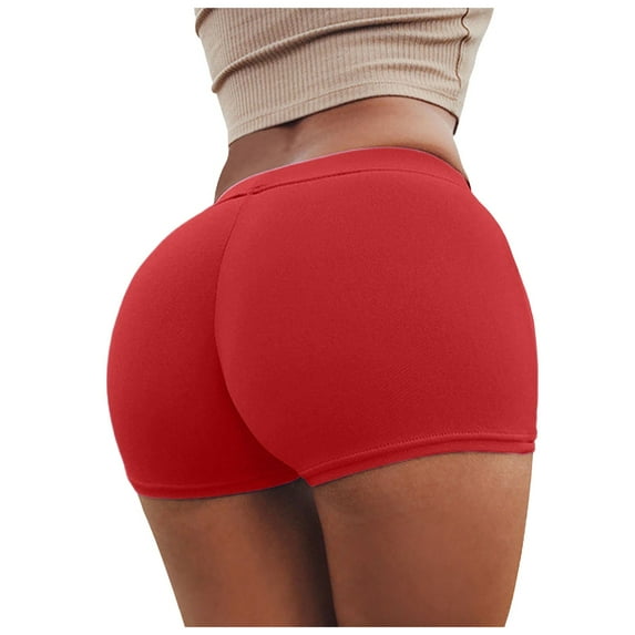 Sopiago Slip Shorts for Women Under Dress Seamless Shapewear Boyshorts Tummy Control Panties Shaping Shorts Red,XL