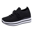 thumbnail image 1 of Sopiago Sneakers For Girls Sneaker for Women Non Slip Shoes Comfort Work Shoes Platform Sneakers Black,41, 1 of 5