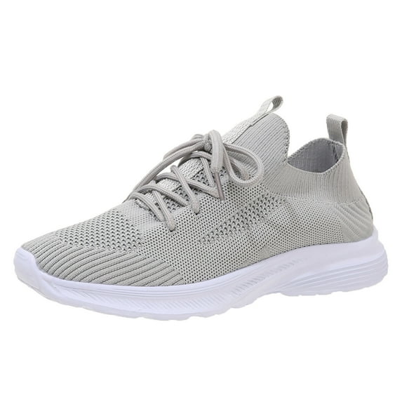 Sopiago Sneakers For Girls Women's Ladies Tennis Shoes Running Walking Sneakers Work Casual Comfor Lightweight Non-Slip Gym Trainers Grey,37