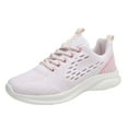 thumbnail image 1 of Sopiago Sneakers for Women Shoes for Women Fashion Summer Flat Bottom and Thick Bottom Light Lace Up Colorblock and Simple Style Easter Pink,39, 1 of 6