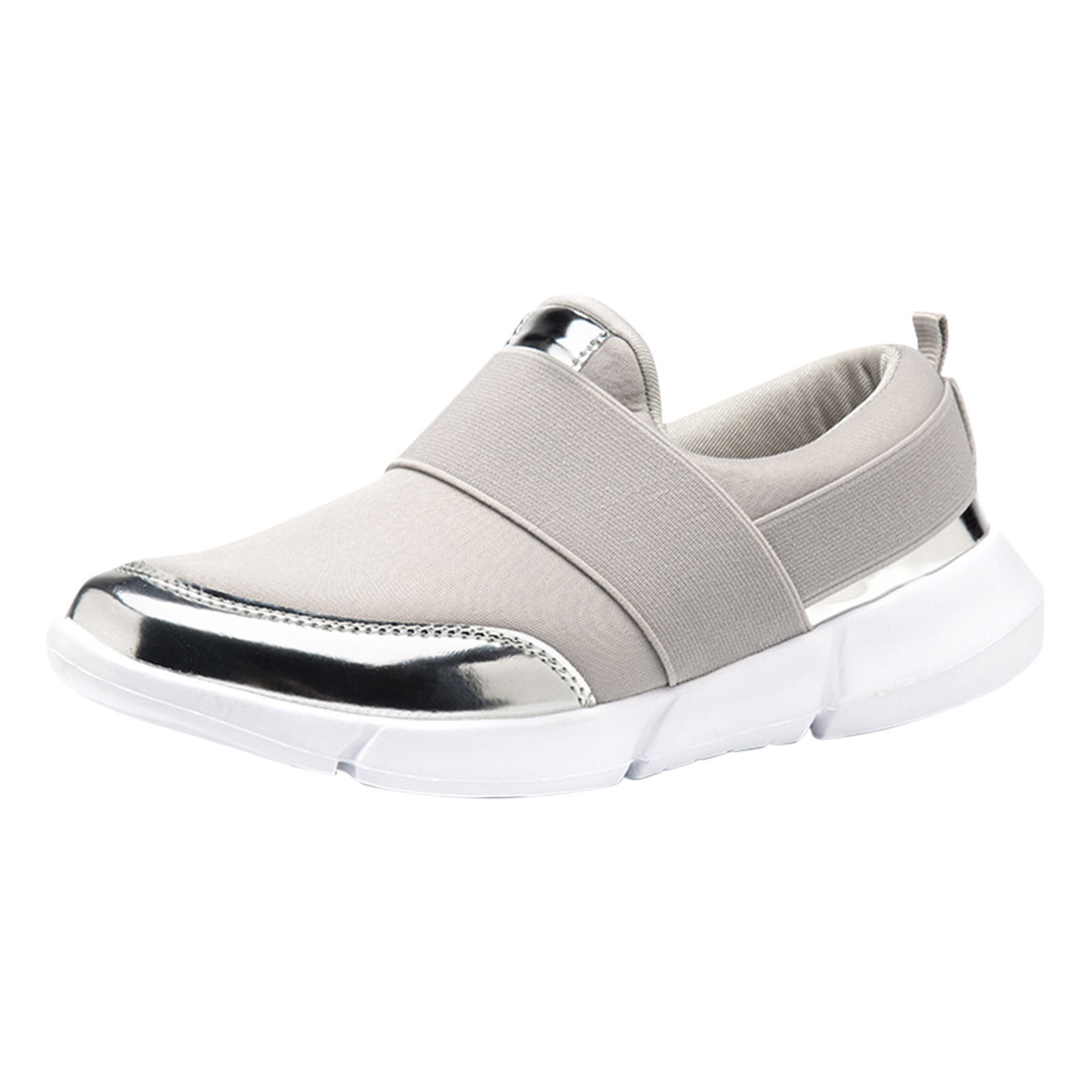 Sopiago Sneakers for Women Tennis Shoes Lightweight Air Cushion Sneakers, Breathable Comfortable Shoes for Women Sport Grey,42