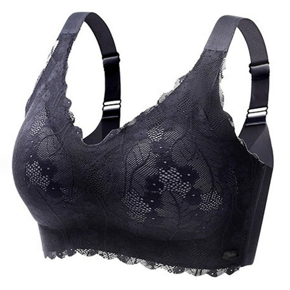 Sopiago Soft Bralettes for Women Full Coverage No Underwire Everyday Bras Comfortable Wireless Padded Bras Dark Blue,3XL