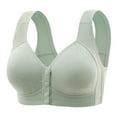 thumbnail image 1 of Sopiago Sports Bra Women Front Closure Post Surgery Compression Everyday Bras for Mastectomy Support with Adjustable Straps Wirefree Green,36, 1 of 3