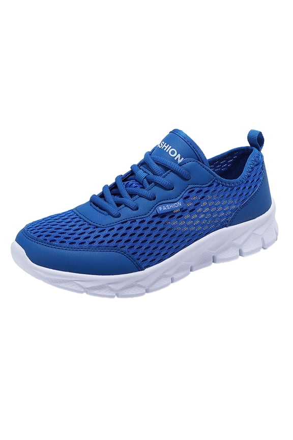 Tennis Shoes Men Mens Walking Sneakers Athletic Breathable Knit Casual Shoes Trainers Lightweight Blue,39