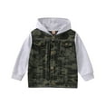 thumbnail image 1 of Sopiago Toddler Baby Boys Causal Jacket Outwear Long Sleeve Denim Patchwork Single Hooded Coats for Boys Multicolor,2-3 Years, 1 of 7