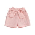 thumbnail image 1 of Sopiago Toddler Baby Girl Shorts Gingham Plaid Print Casual Bow Elastic Waist Short Pants Summer Clothes for Toddler Baby (Pink,9-12 Months), 1 of 6