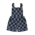 thumbnail image 1 of Sopiago Toddler Baby Girl Sunflower Overalls Shorts Daisy Sleeveless Jumpsuit for Toddler Girl Floral Bodysuit Summer Clothes (Navy,2-3 Years), 1 of 6