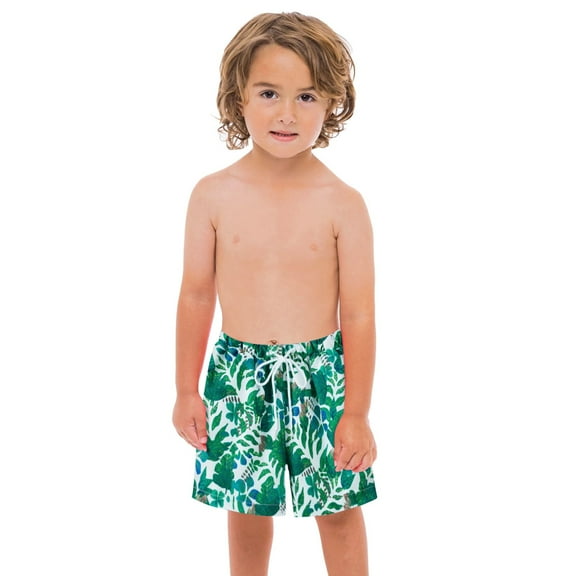 Sopiago Toddler Boy Swim Shorts UPF 50 Bathing Suit for Boy Swimsuit Mesh Beach Board Shorts Swimwear Quick Dry Swim Trunks for Boys Blue,4-5 Years