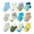 thumbnail image 1 of Sopiago Toddler Cotton Non-Slip Ankle Socks, Kids Anti-skid Socks 12 Pairs Grip Sock for Boys Girls 1-7 Years, 1 of 3