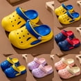thumbnail image 1 of Sopiago Toddler Garden Clogs Cartoon Slides Shoes Slip On Slipper Water Kids Infant Sandals Boys Girls Yellow,4.5(Infant/Toddler/Little Kid), 1 of 7